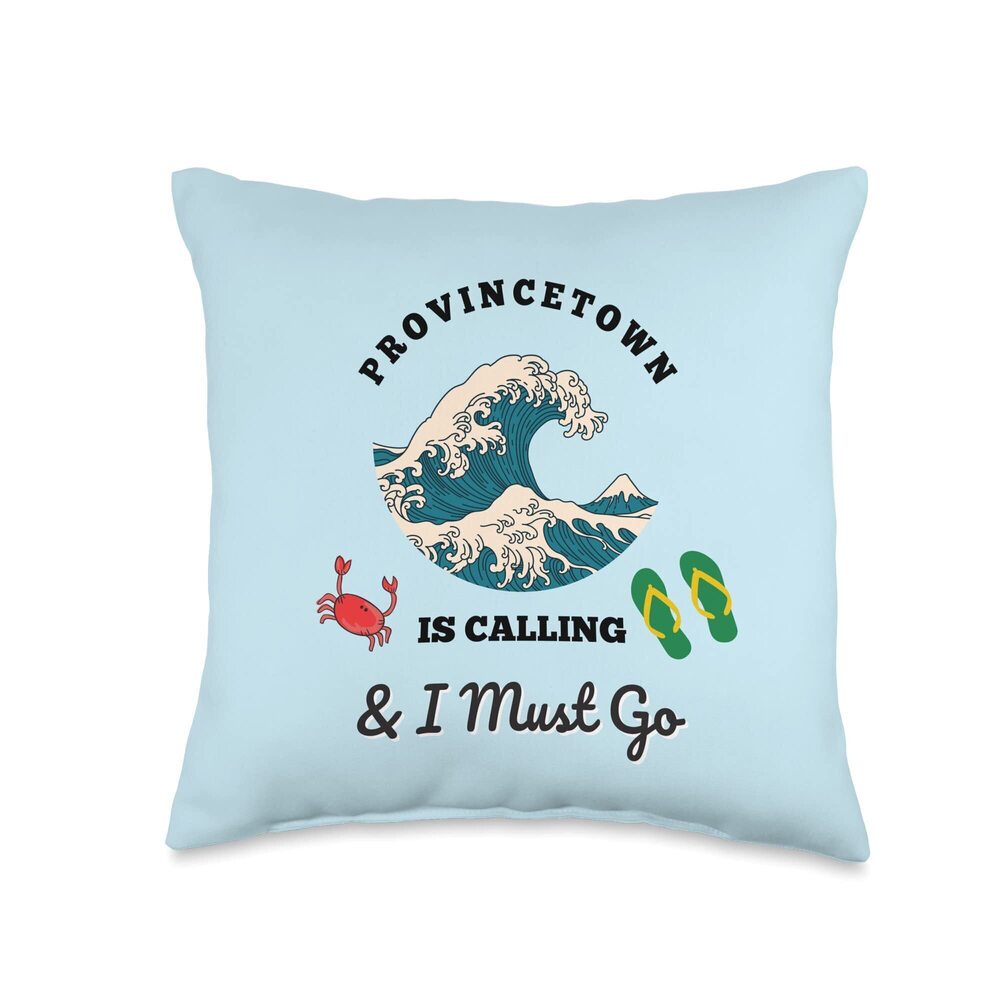 6234 Provincetown Cape Cod Beach Vacation Massachusetts Beach Throw Pillow